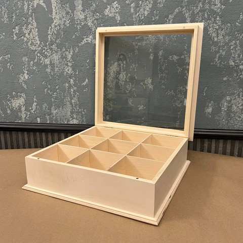 Заготовка Короб со стеклом на 9 отделений