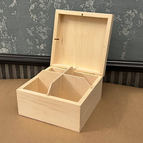 Чайная шкатулка на 4 отделения