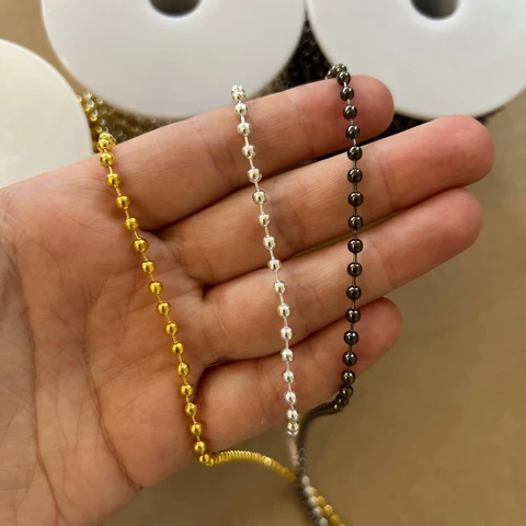 Цепочка шариковая металлическая