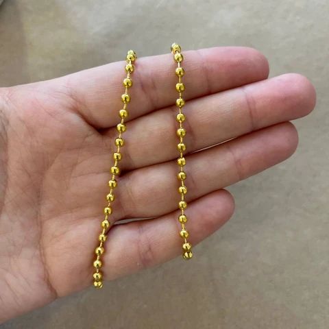 Цепочка шариковая металлическая