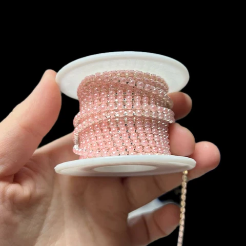 Цепочка металлическая с полубусинами