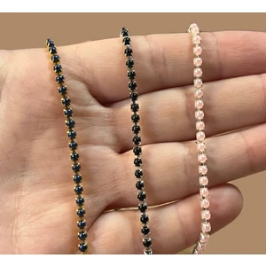 Цепочка металлическая с полубусинами