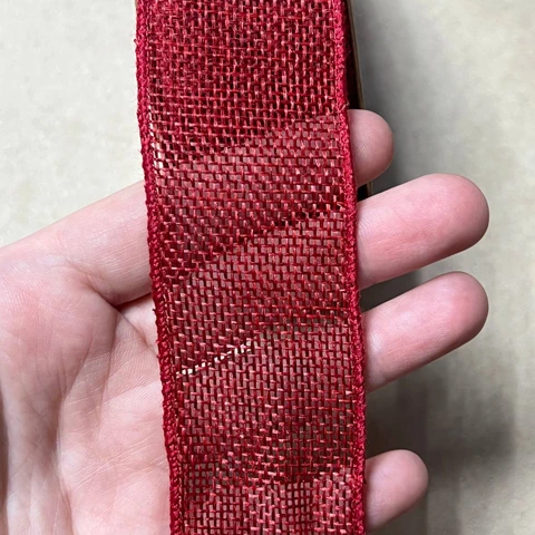 Лента-сетка декоративная 1 см с проволокой