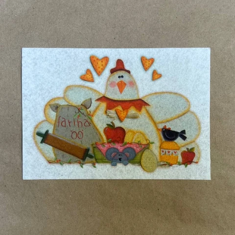 Войлочное полотно с рисунком 14,8 х 21 см