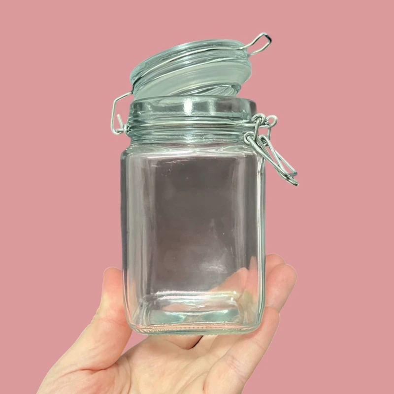 Банка BS16 стеклянная 6,5 х 11,5 см с бугельной крышкой