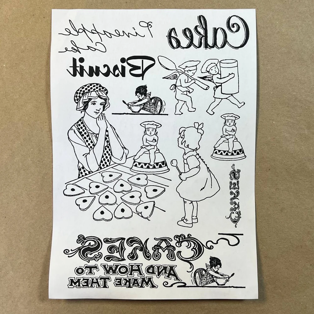 Распечатки ЧБ1 29,5 х 21 см для вживления