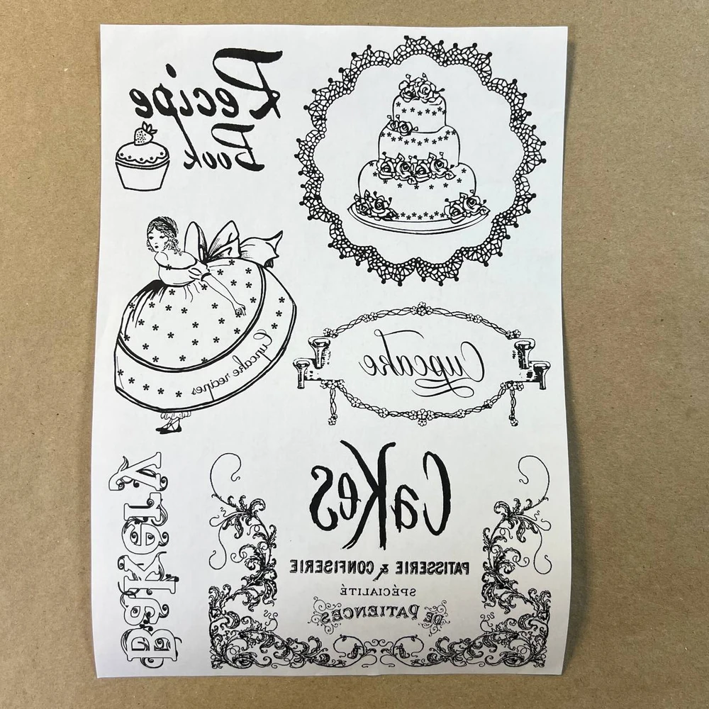 Распечатки ЧБ1 29,5 х 21 см для вживления