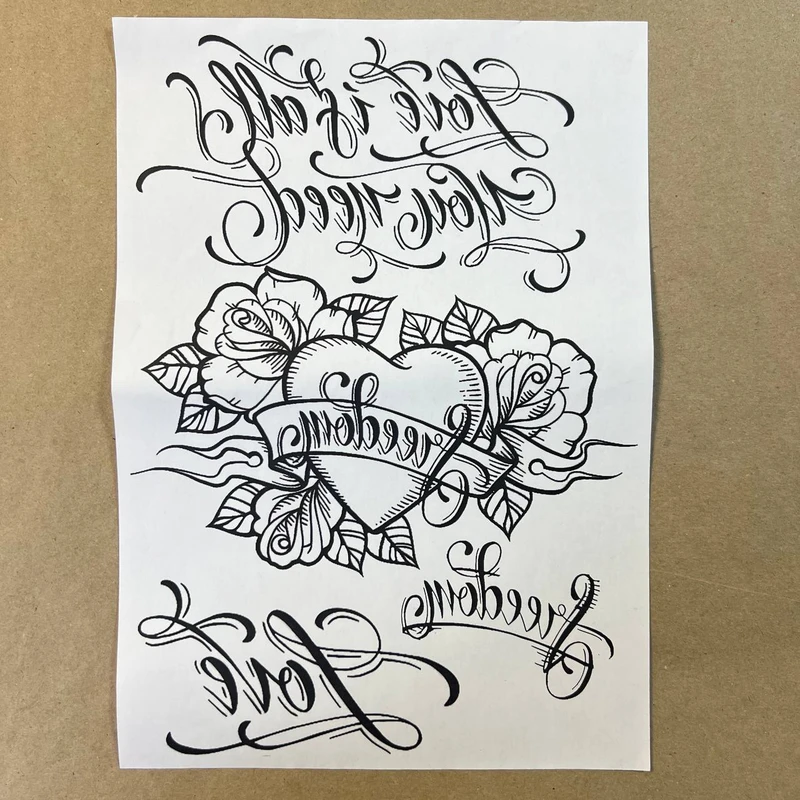 Распечатка ЧБ2 29,5 х 21 см для вживления