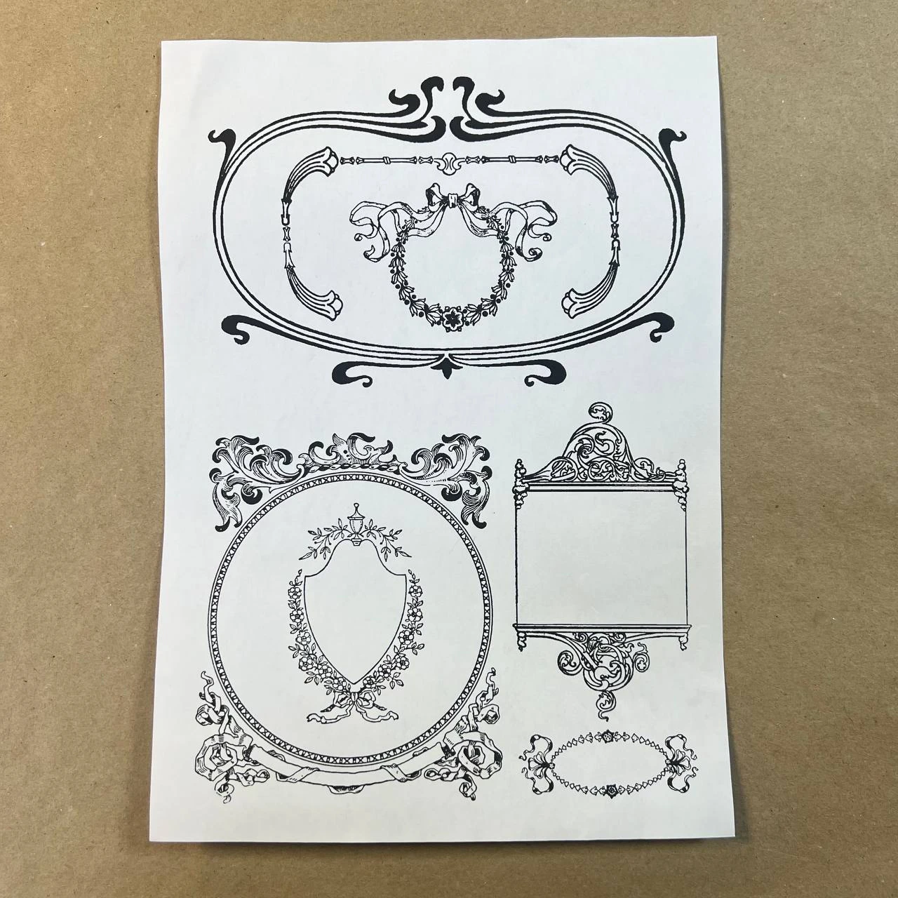 Распечатка ЧБ5 29,5 х 21 см для вживления