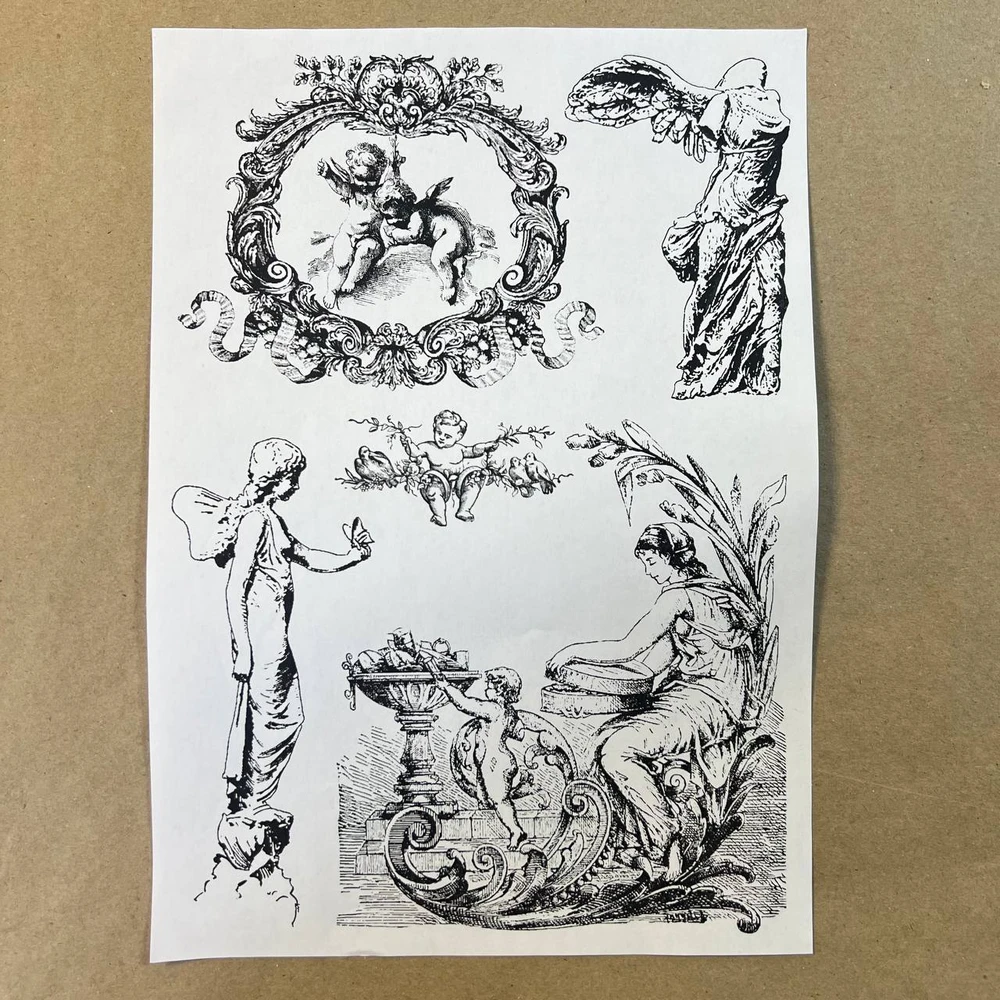 Распечатки ЧБ7 29,5 х 21 см для вживления