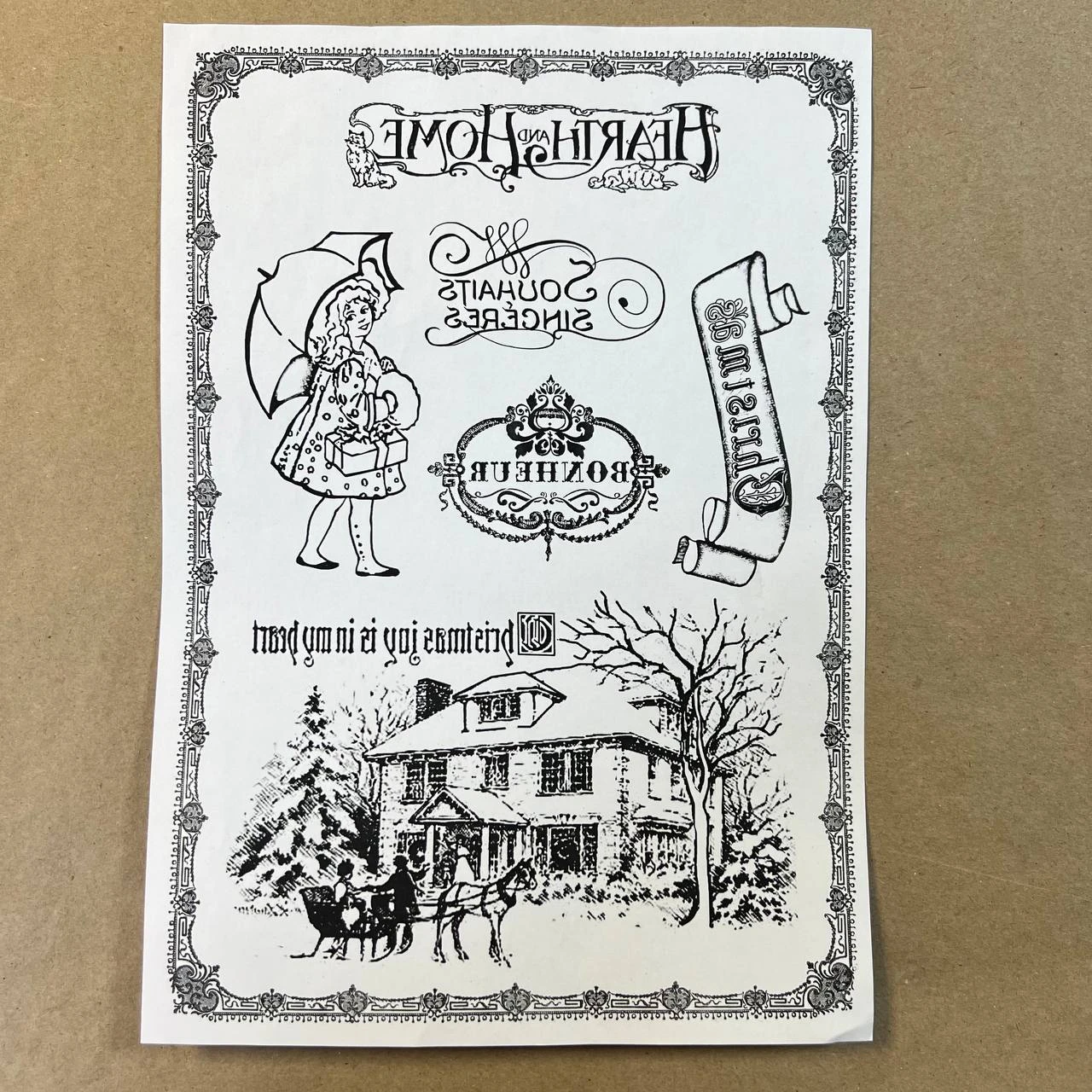 Распечатка ЧБ10 29,5 х 21 см для вживления