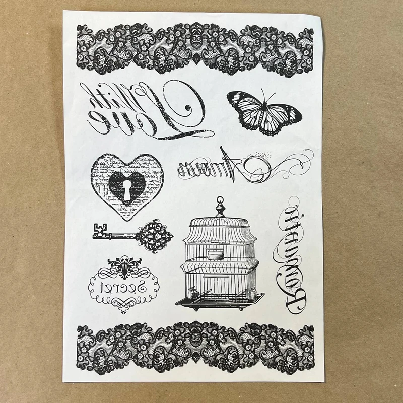 Распечатки ЧБ12 29,5 х 21 см для вживления