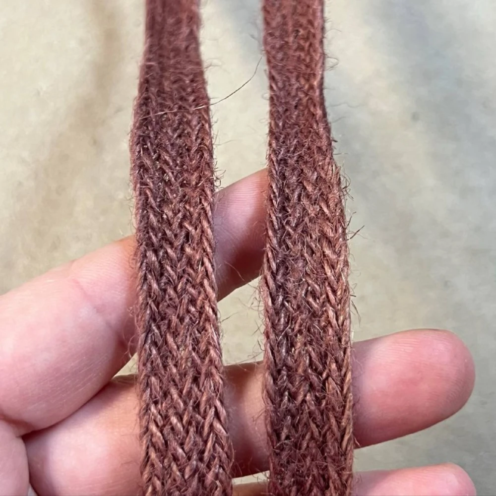 Лента джутовая 1,2 см коричневая