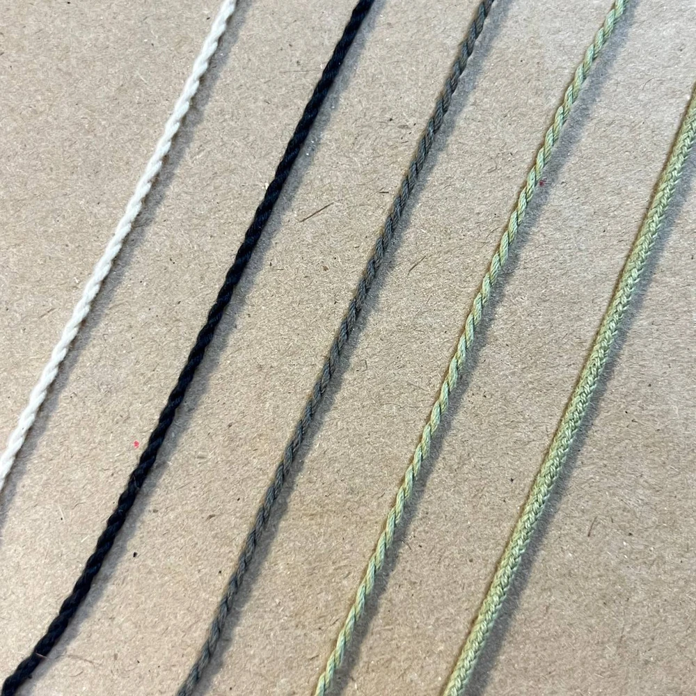 Шнур хлопковый плетёный 0,2 см