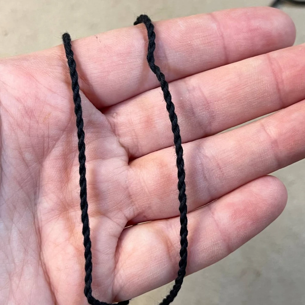 Шнур хлопковый плетёный 0,2 см