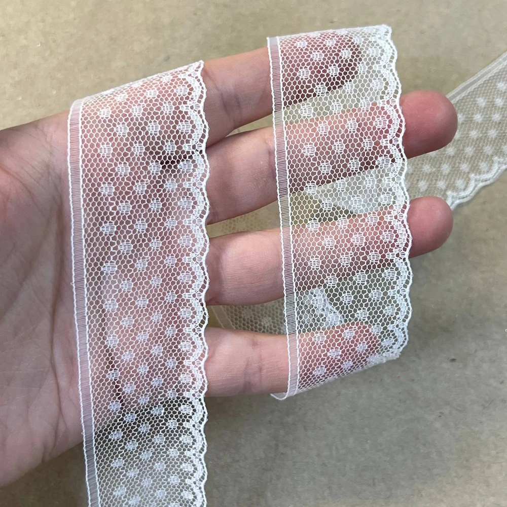 Кружево капроновое бордюрное «Горох» 3 см