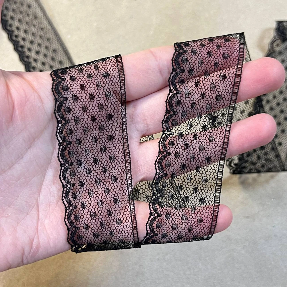 Кружево капроновое бордюрное «Горох» 3 см