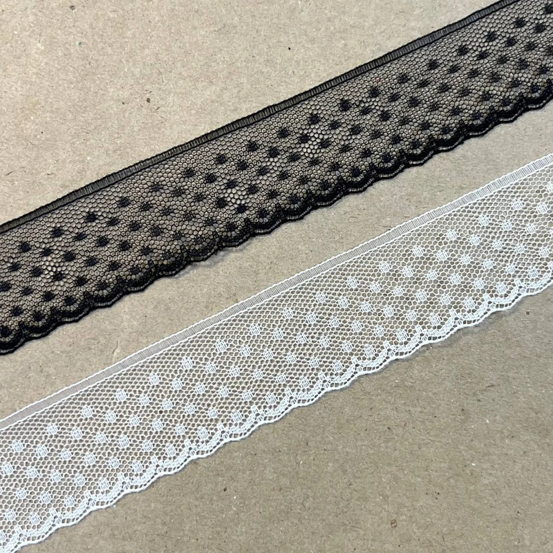 Кружево капроновое бордюрное «Горох» 3 см
