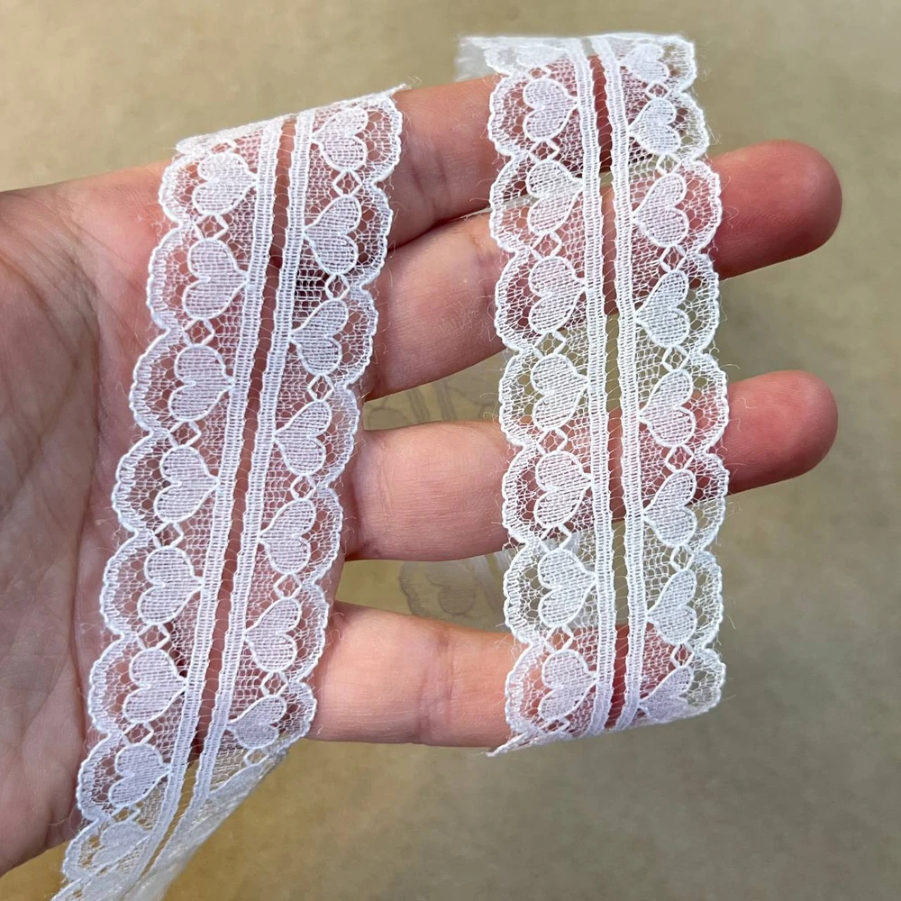 Кружево капроновое с рисунком «Сердца» 3 см