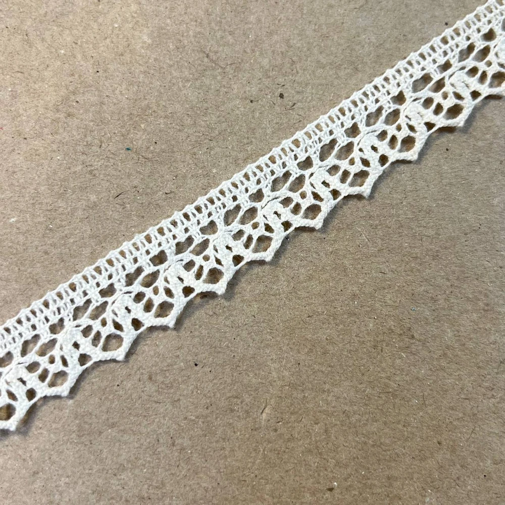 Кружево хлопковое бордюрное с треугольным узором