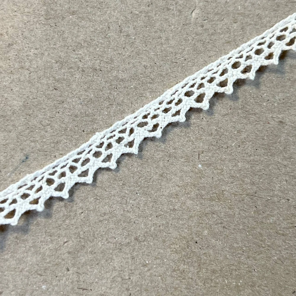 Кружево хлопковое бордюрное с треугольным узором