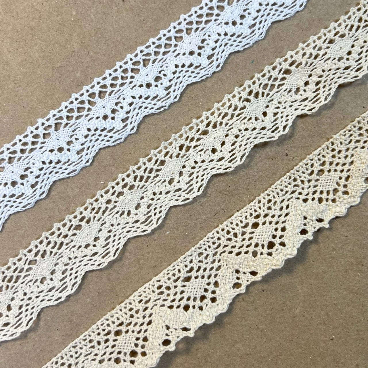 Кружево хлопковое бордюрное