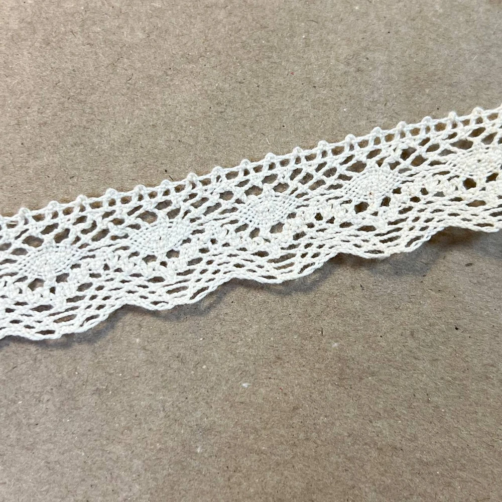 Кружево хлопковое бордюрное