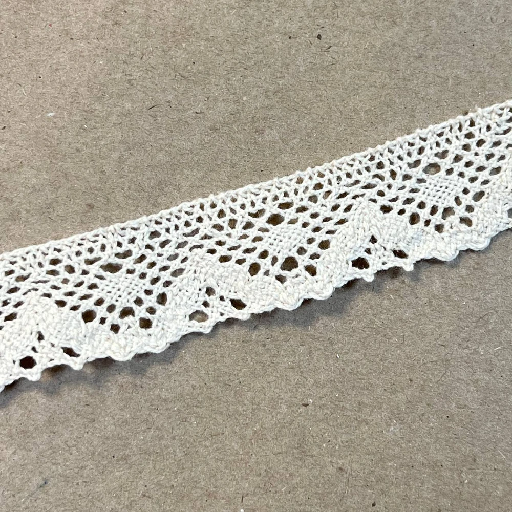 Кружево хлопковое бордюрное