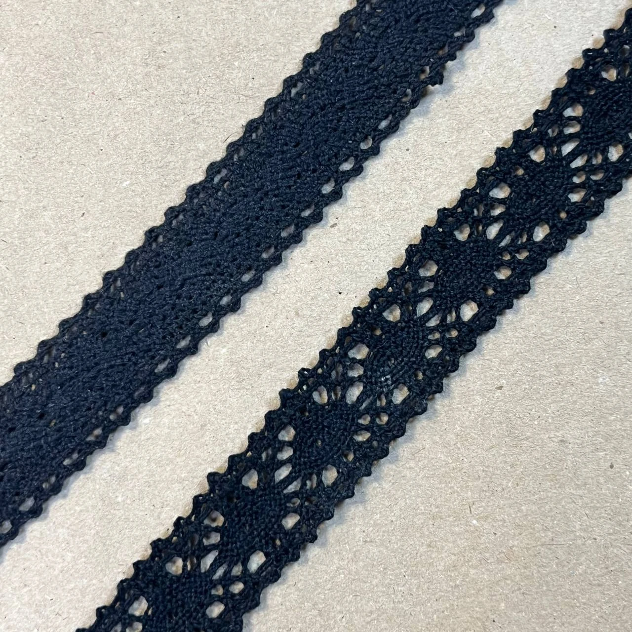 Кружево хлопковое 2,5 см черное