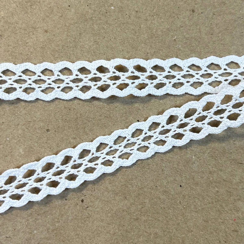 Кружево хлопковое 1,5 см белое
