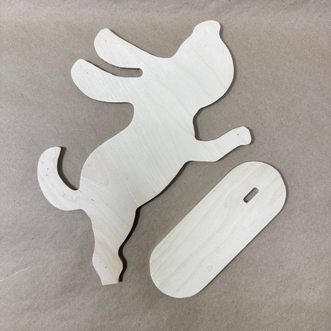 Заготовка Собака на подставке интерьерная